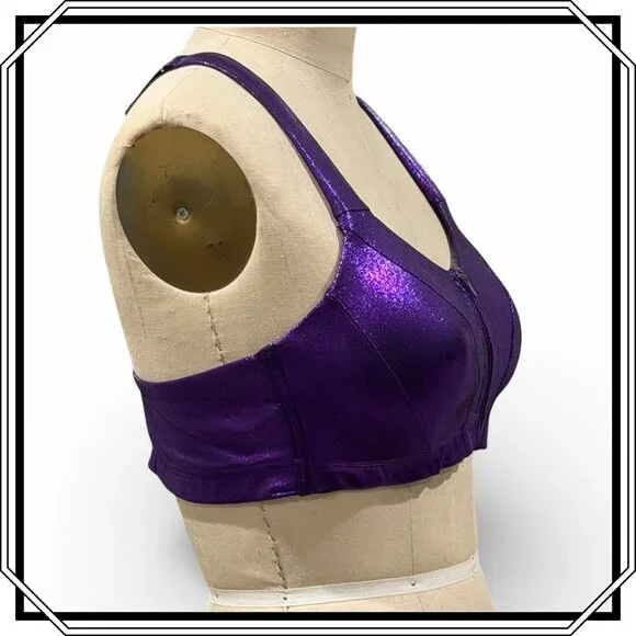 VICTORIA'S SECRET Maximum Support Metallic Purple Sports Bra - 36B / NWT